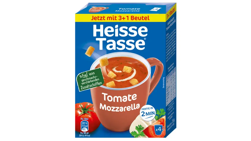 Heisse Tasse Instantsuppe Tomate Mozzarella online bestellen MÜLLER