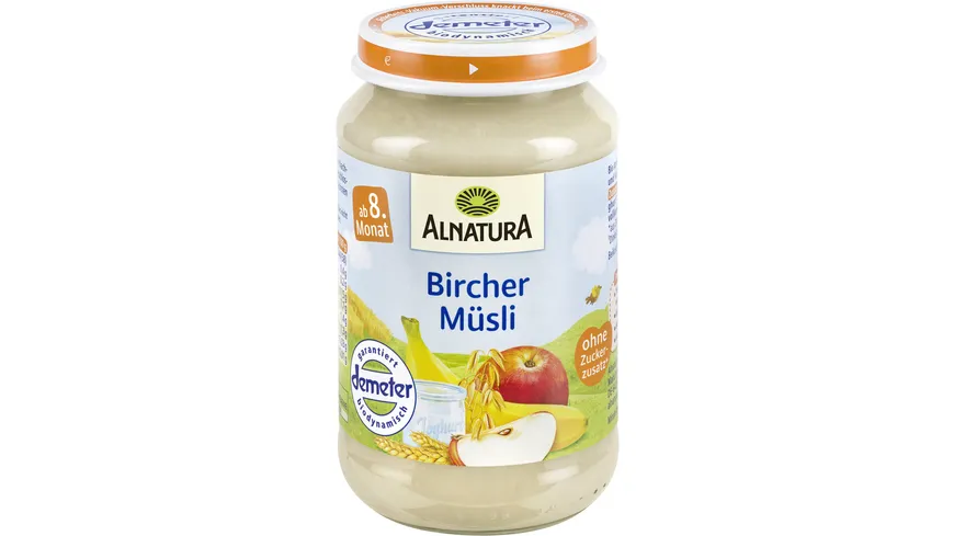 Alnatura Bio Bircher Müsli Babygläschen ab 8 Mon online bestellen