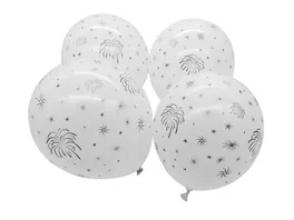 Amscan Latexballons Feuerwerk mit LED 27 5 cm 4 Stueck