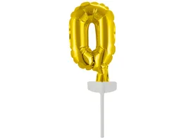 Riethmueller Folienballon Micro Size Zahl 0 Gold