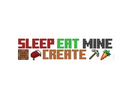 HCM Kinzel RoomMates Wandsticker Minecraft Eat Sleep Mine Create Peel And Stick Wall Decals