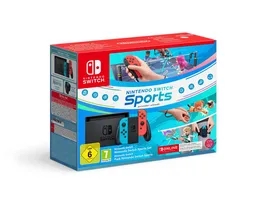 Nintendo Switch Konsole neon blau rot Nintendo Switch Sports Set Nintendo Switch Online 12 monatige Einzelmitgliedschaft