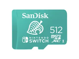 SanDisk microSDXC Extreme 512GB A1 V30 U3 C10 R100 W90 fuer Nintendo Switch