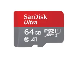 SanDisk microSDXC Ultra 64GB A1 UHS I Cl 10 140MB s Adapter Mobile