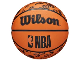 Wilson NBA Basketball All Team Orange Black Gr 7