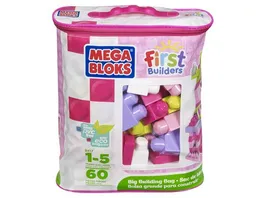 Mega Bloks Bausteine Beutel pink 60 Teile Steck Bausteine Kinder Baukloetze