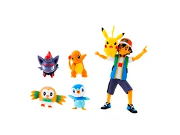 Pokemon Ash Pikachu 5er Multipack Battle Figuren