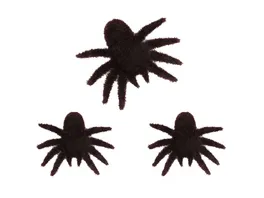 Amscan 3 Spinnen schwarz Plastik 8 x 10 cm
