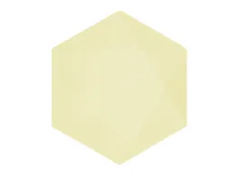 Amscan 6 Teller Hexagon Gelb Gross 26 1x22 6cm
