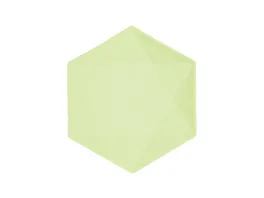 Amscan 6 Teller Hexagon Gruen Mittel 20 8x18 1cm