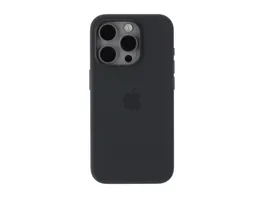 Apple Silikon Case iPhone 15 Pro schwarz
