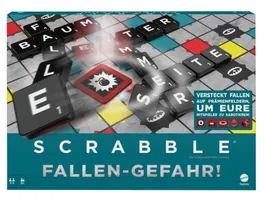 Mattel Games Scrabble Fallen Gefahr Brettspiel Familienspiel