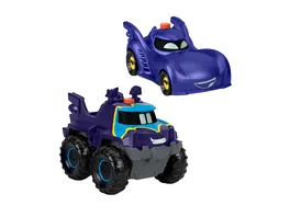 Fisher Price DC Batwheels Lichteffekt Spielzeugautos im Massstab 1 55 Bam das Batmobil und Buff 2 Teile