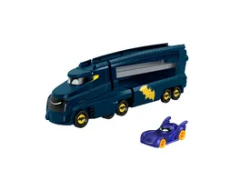 Fisher Price DC Batwheels Spielzeug Transporter und Auto Bat Grosstransporter mit Rampe und Fahrzeugaufbewahrung