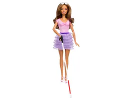 Barbie Fashionista Puppe im lila Rueschenrock