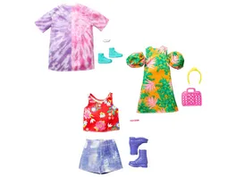 Barbie Moden Sortiment mit Puppenkleidern 1Outfit 2Accessoires fuer Barbie Puppen