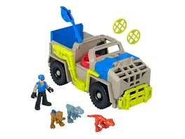 Imaginext Jurassic World Track und Transport Dinotruck Spielzeugset mit Fahrzeug und Figur 8 Teile