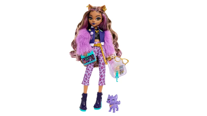 Monster High Clawdeen Wolf Modepuppe Mit Hund Crescent Und Accessoires