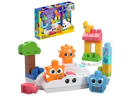 MEGA BLOKS Fisher Price Schlummerwald Nachtlicht sensorisches Blockspielzeug 30 Teile fuer Kleinkinder