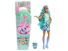 Barbie Pop Reveal Bubble Tea Serie Puppe und Zubehoer Set mit duftender Green Tea Modepuppe