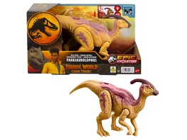 Jurassic World Wild Roar Parasaurolophus Dinosaurier Actionfigur Spielzeug Leuchteffekt und Geraeusche