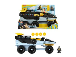 Imaginext DC Super Freunde Verwandlungs Bat Tank mit Batman Figur Lichtern und Geraeuschen