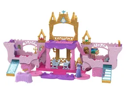 Disney Prinzessin Verwandlungs Spielset Kutsche zu Schloss mit kleiner Aurora Puppe 4 Figuren und 3 Ebenen