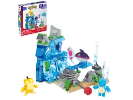 MEGA Pokemon Wasserabenteuer Bauspielzeug Set mit 3 Actionfiguren 319 Teile fuer Kinder