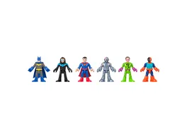 Imaginext DC Super Friends Deluxe Figurenset Batman Spielzeug fuer Kindergartenkinder 9 Teile