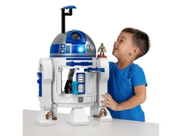 Imaginext STAR WARS R2 D2 Spielzeug mit Lichtern Geraeuschen und Die Cast Figurenschluessel C 3PO fuer Kinder