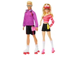 Barbie Fashionistas Set mit 2 Puppen und 6 Accessoires Thema Rollschuhe 65 Jubilaeum