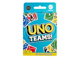 UNO Teams Kartenspiel fuer Familienabende Spieleabende Reisen Camping und Partys