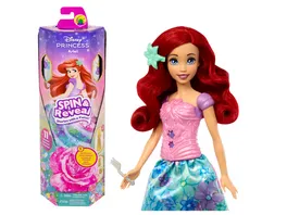 Disney Prinzessin Spin Reveal Arielle Modepuppe und Accessoires mit 11 Ueberraschungen