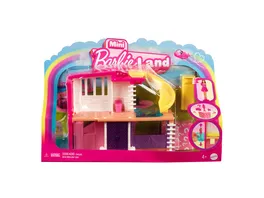 Barbie Mini BarbieLand Puppenhaus Spielsets mit ca 4 cm grosser Puppe Moebeln und Zubehoerteilen Stile koennen abweichen