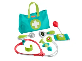 Fisher Price Arzttasche 7 teiliges Doktorspielzeug Rollenspielset fuer Kindergartenkinder ab 3 Jahren