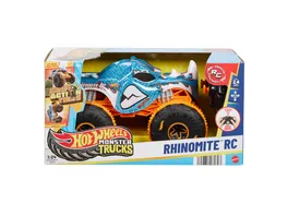 Hot Wheels RC Monster Trucks Rhinomite im Massstab 1 24 Spielzeug Truck mit batteriebetriebener Fernbedienung