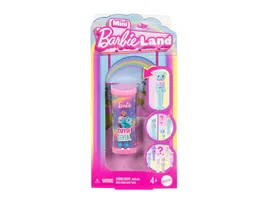 Barbie Mini BarbieLand Cutie Reveal Puppe mit Haustier ca 4 cm gross Cozy Tee Reihe Stile koennen abweichen