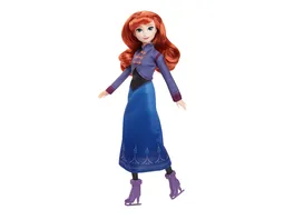 Disney Die Eiskoenigin Eislaeuferin Anna Modepuppe mit Schlittschuhen und Schuhen inspiriert von Die Eiskoenigin Winterfest