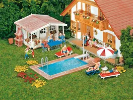 Faller 180542 H0 Swimming Pool Gartenhaus