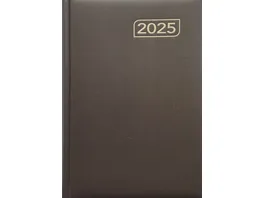 Kalender Buch A5 2025 Capys Braun Metallic 1 Tag 1 Seite