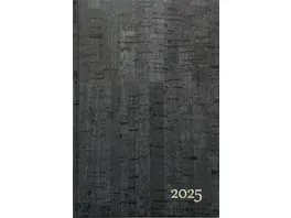 Kalender Buch 2025 A6 Cork Dunkelgrau