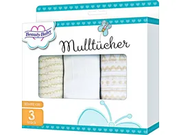 Beauty Baby Mulltuecher 3er Pack