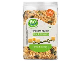 BIO PRIMO Bio Vollkorn Knaeckebrot Kaese Kuerbiskern