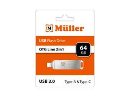 Mueller USB Stick 3 0 64GB OTG Line 2in1
