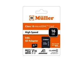 Mueller Micro SDHC Card CL10 16GB