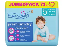 Beauty Baby Premium Dry Windeln Groesse 5 Junior JUMBO 11 16 kg