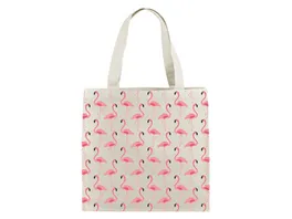 Einkaufstasche aus Baumwolle Flamingos