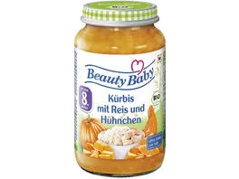 Beauty Baby Babyglaeschen Bio Kuerbis mit Reis Huehnchen