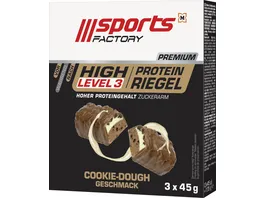SPORTS FACTORY Proteinriegel Level 3 Deluxe Cookie Dough