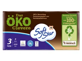 SoftStar Toilettenpapier Das Oeko Clevere 3 Lagen